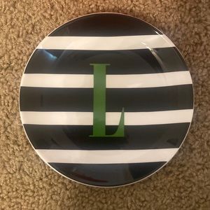 Kate Spade Plates Monogram L - 6 of them - NEW